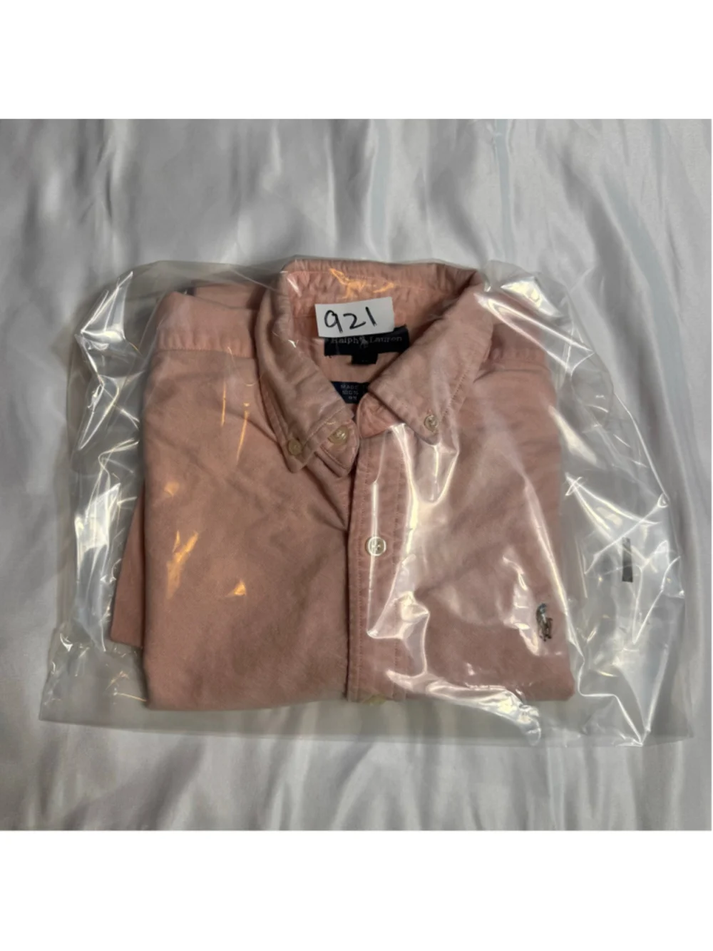 Boys Ralph Lauren Button Down Shirt Size 14 coral